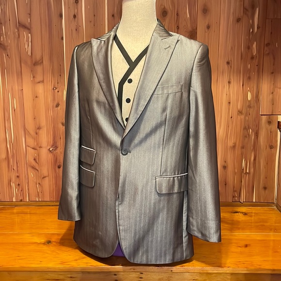 EJ Samuel Italian Herringbone Blazer 38R - Picture 1 of 7
